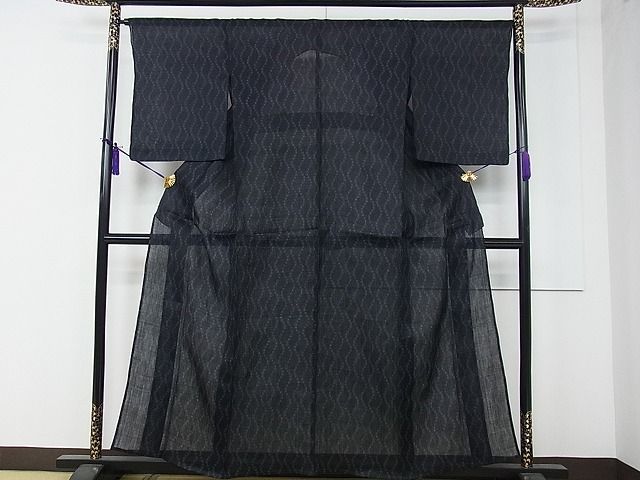 平和屋本店□極上 夏物 重要無形文化財 本場宮古上布 よろけ縞 苧麻