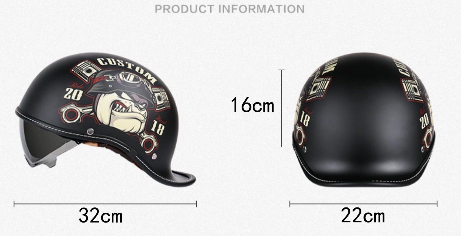 内蔵レンズハーレー トレロヘルメット ハーフヘルメット半