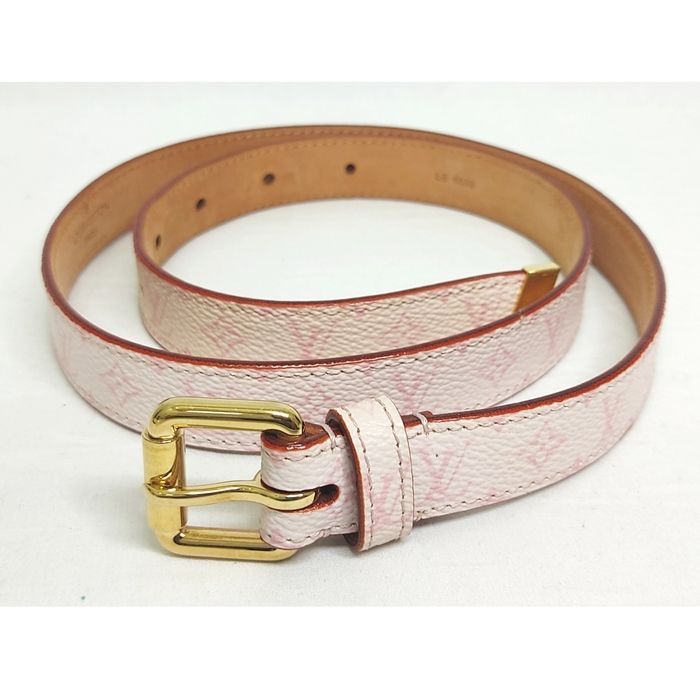 ルイヴィトン モノグラム サンチュール レザーベルト M9273 ピンク系