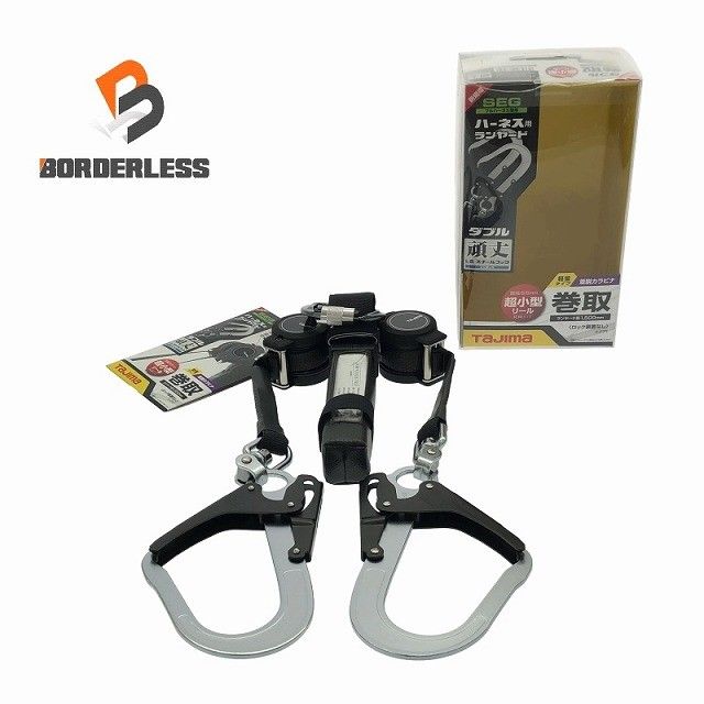 ♥品 TAJIMA タジマ ハーネス用ランヤード A1KR150F-WL5 ダブル L5スチールフック 頑丈 ランヤード長1500mm KRタイプ 116039