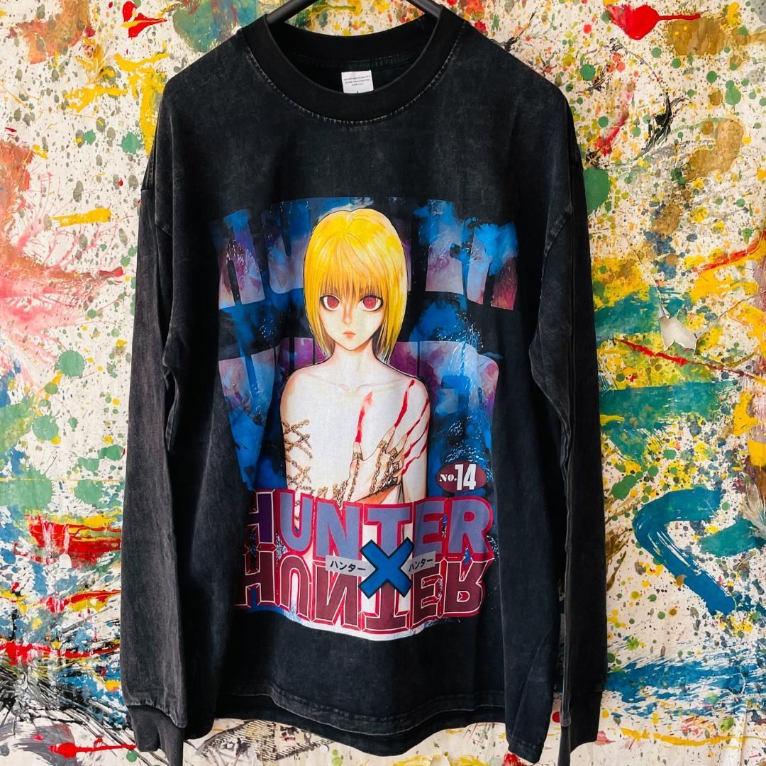 HUNTER×HUNTER ロングTシャツ Lサイズ 公式 正規品 漫画 アニメ クラピカ メンズ リプリント ロンT 長袖 秋 冬 L XL 漫画 アニメ