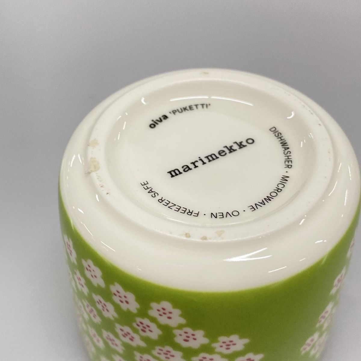 marimekko - marimekko(マリメッコ) 食器新品同様  - イエロー×ピンク×白 花柄/ラテマグカップ×2/プケッティ marimekko(マリメッコ) 食器新品同様 - イエロー×ピンク×白 花柄