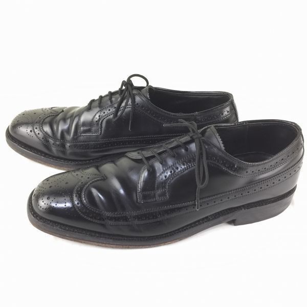 80-90s Vintage USA製 フルブローグ ロングウイングチップ〈黒/BLACK/ブラック〉 サイズ10.5*D/B* 28.0-28.5  管NO.ZC-59 #BUZZBERG - メルカリ