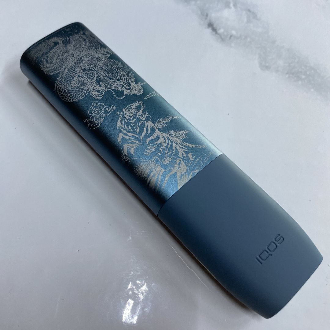 iQOS ILUMA ONE イルマワン 龍 虎 レーザー加工 タイガー ドラゴン アズールブルー 青 和柄 和彫り 昇り龍 猛虎 新品 未使用  送料無料 オリジナル カスタム かっこいい カッコいい おしゃれ オシャレ - メルカリ