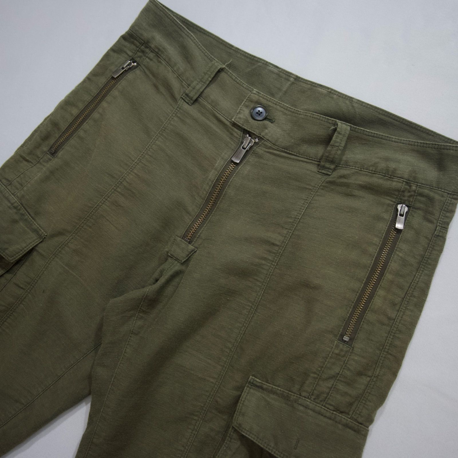 BLACKBARRETT by Neil Barrett Zipper Gimmick Linen Cargo Shorts ブラックバレット バイ ニールバレット  ジップ ギミック リネン カーゴパンツ ショーツ - メルカリ