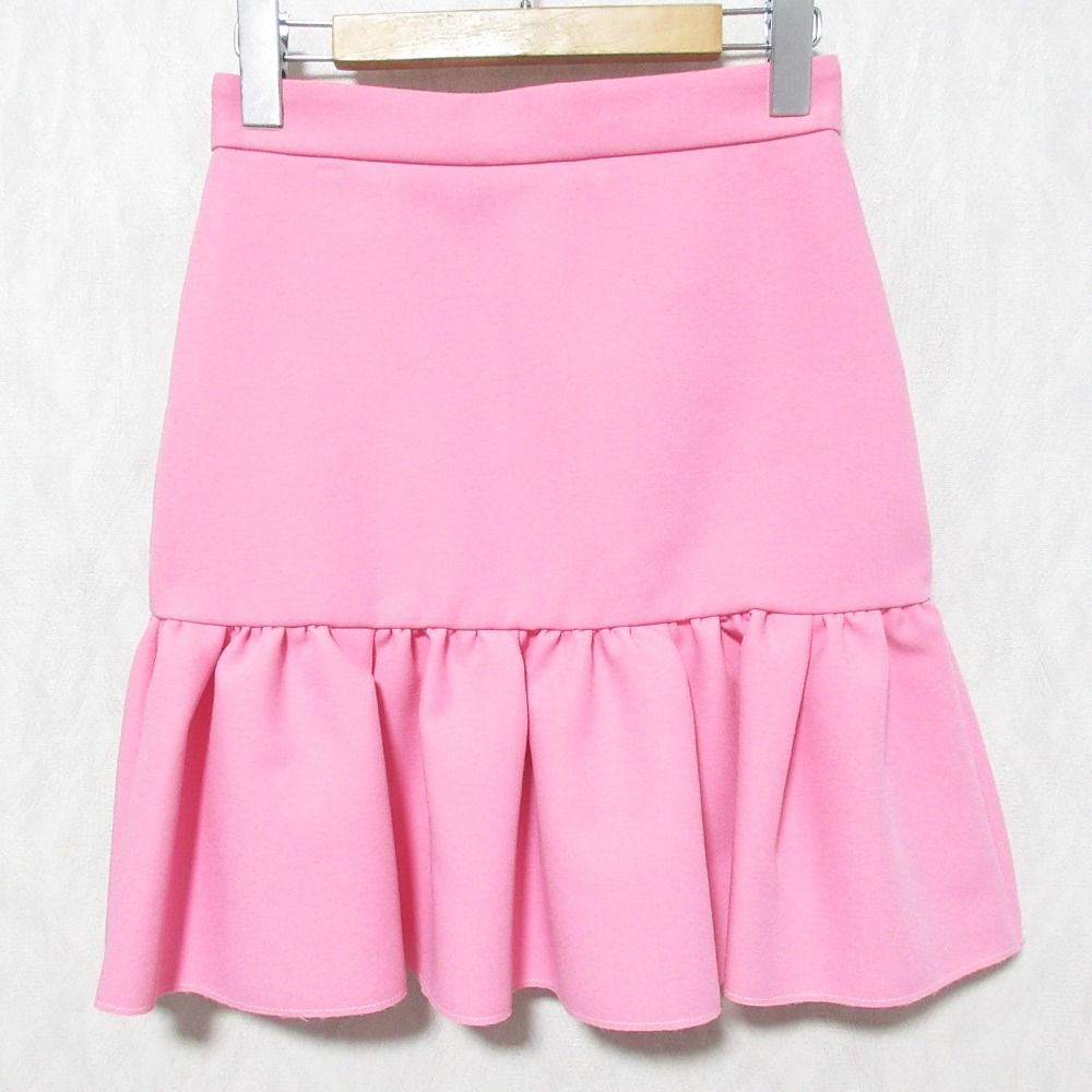 MSGM エムエスジーエム フ ヘム ミニスカート 2841MDD01 38 ピンク レディース 古着