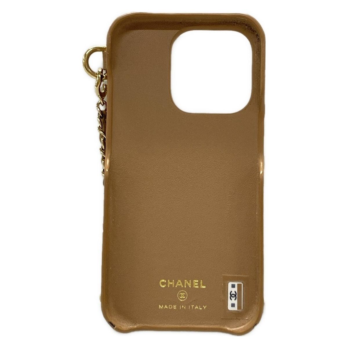 CHANEL シャネル 携帯電話ケース マトラッセ AP3864 ベージュ ラムスキン