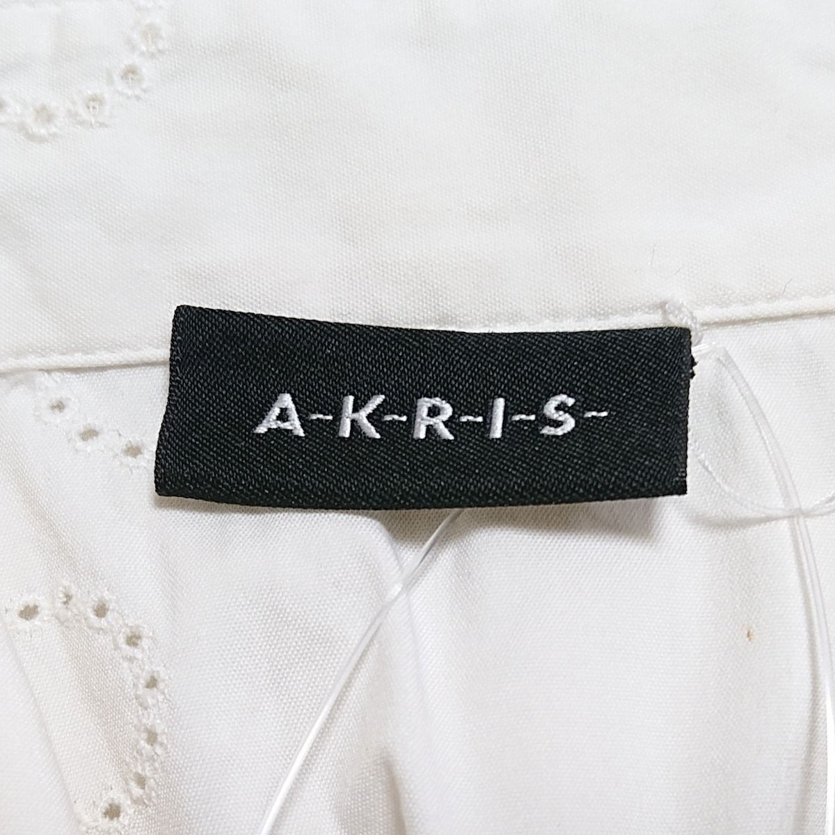 AKRIS(アクリス) 半袖シャツブラウス サイズ42 L レディース - 白