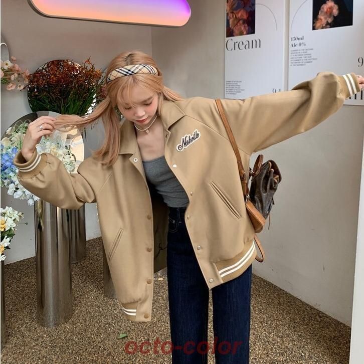 ザリラクス ロング ブルゾン スタジャン ウール レザー 切替 アウター