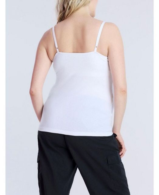 売れ筋商品|||マザーフッドマタニティ カットソー トップス レディース Plus Size Clip Down Nursing Tank Top Cami - 2 Pack - Motherhood White Motherhood Maternity Plus Size Clip Down Nursing Cami