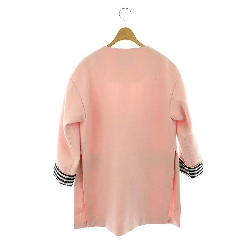 ボーダーズアットバルコニー BORDERS at BALCONY ノーカラーウール