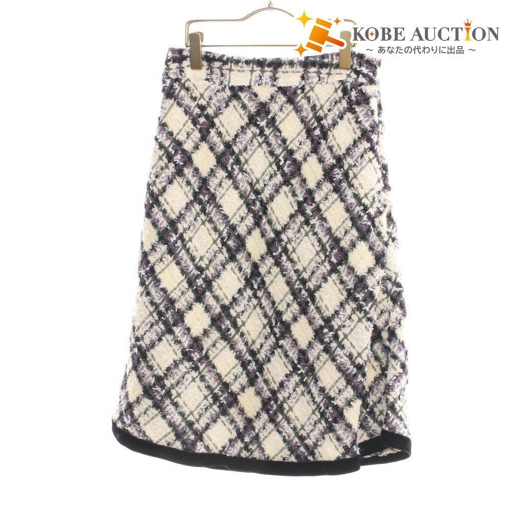 エムズグレイシー スカート NM-317605 ボトムス ツイード Aライン レディース 42 XL相当 マルチ