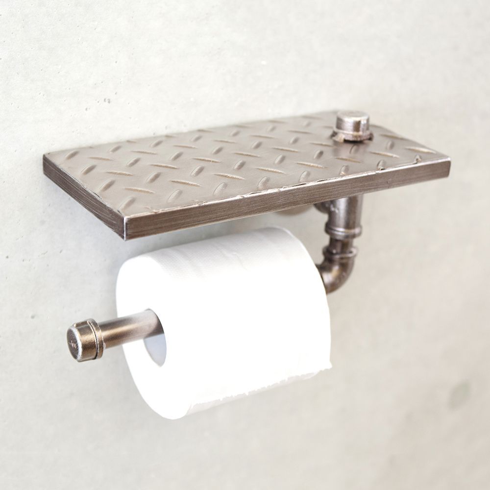 2個セット インダストリアルメタル トイレットペーパーホルダー2 タオルハンガー 水道管モチーフ 男前インテリア 2703 SKLAD-KIRPICHA_RU