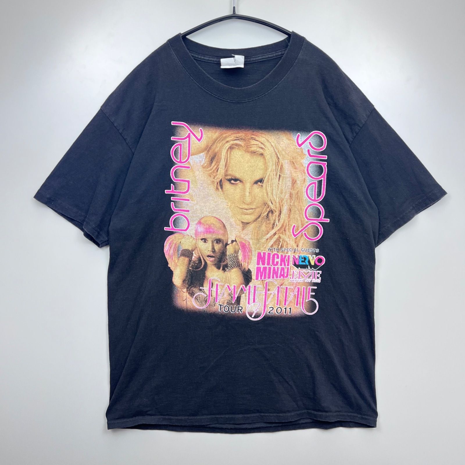 Britney Spears Nicki Minaj 2011 vtg Femme Fatale Tour tee t shirts 