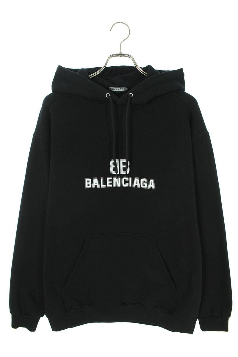 バレンシアガ 21AW 600583 TKVI8 ピクセルBBロゴパーカー メンズ XS  