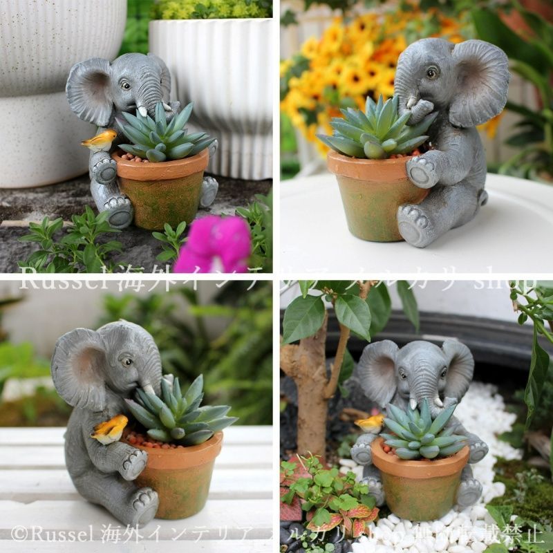 象 ぞう プランター オーナメント オブジェ 象 ぞう プランター オーナメント オブジェ