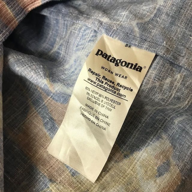 PATAGONIA PATALOHA ヘンプ素材 開襟 アロハシャツ ハワイアン 半袖シャツ ショートスリーブシャツ メンズ XXLサイズ パタゴニア パタロハ ストリート サーフ アメカジ 古着 s24062806