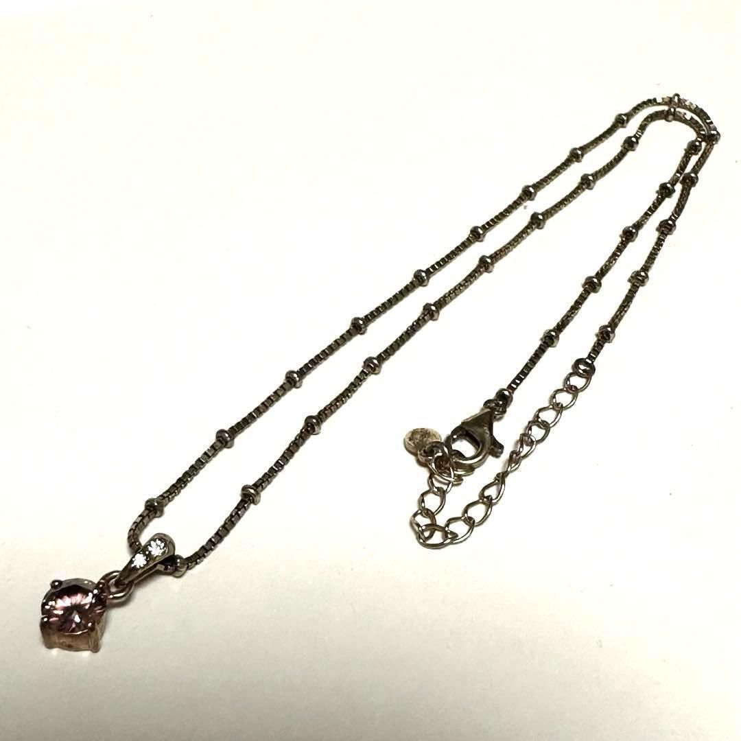 エテ ETE ネックレス SV925 ダイヤモンド ピンクストーン ゴールド