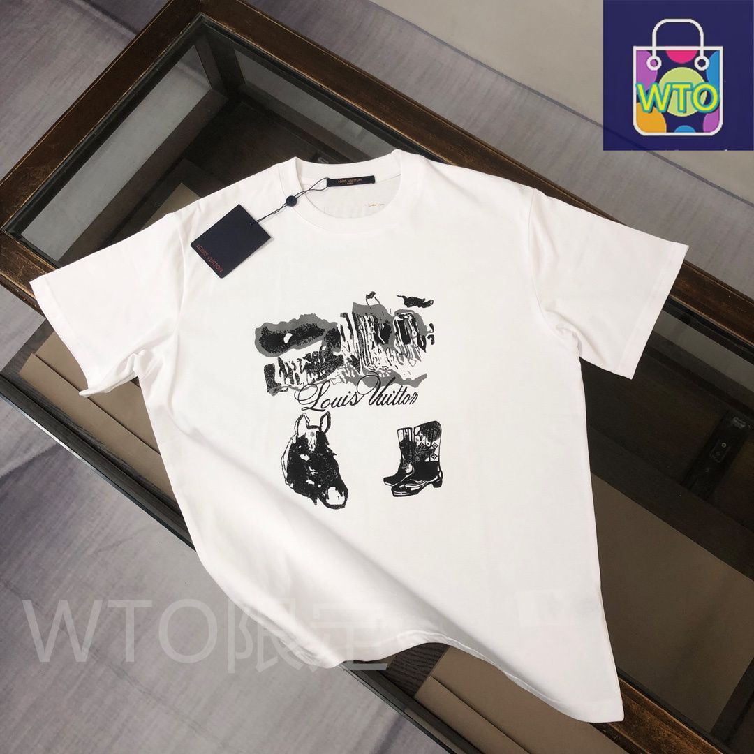 本日限定特価】Louis Vuitton 春夏 ロゴプリントTシャツ [本日