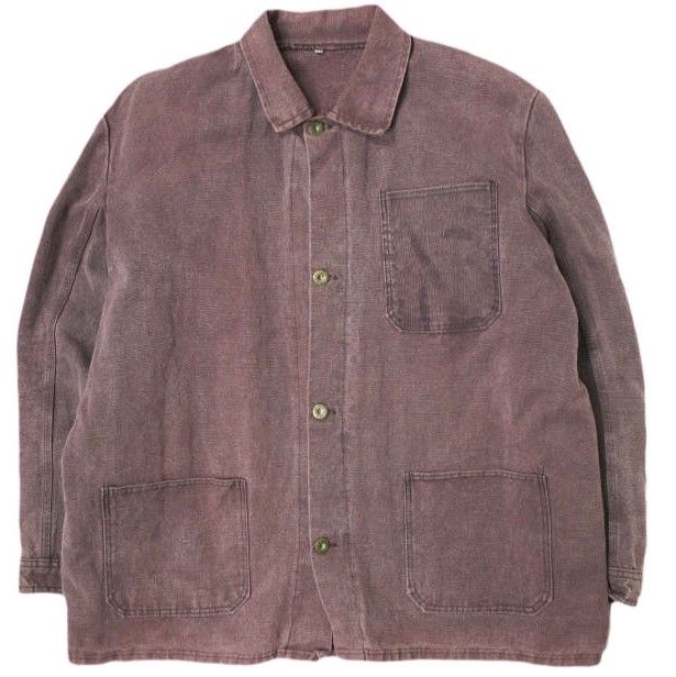 フレンチヴィンテージ 月桂樹ボタン オーバーダイ コットンキャンバス