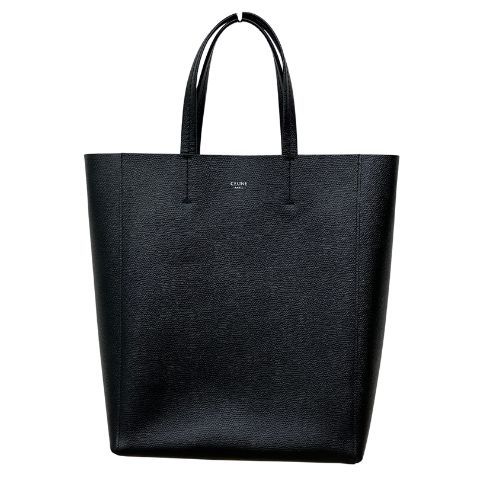 CELINE ブラックレザー ハンドバッグ 美品 CELINE セリーヌ ハンドバッグ ロゴ金具 ブラック レザー