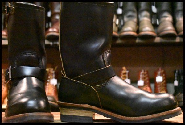8.5D 14年 レッドウィング 9268 エンジニア 黒 ブラック クローンダイク スチールトゥ ブーツ redwing HOPESMORE FI354