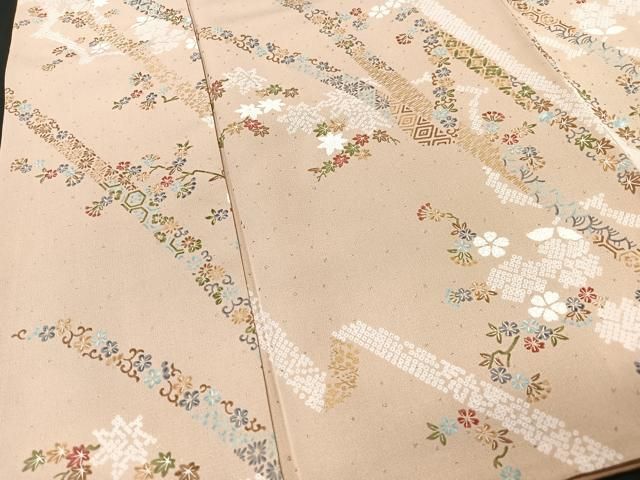 市場】平和屋着物○上質な小紋 鹿の子文 正絹 逸品 DAAV8779tw：平和屋