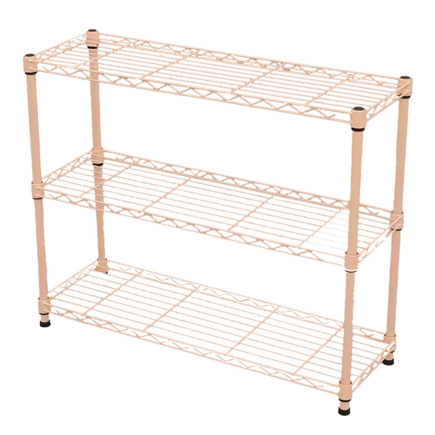 Color ピンク_Style 幅75x奥行25cm エイ アイ エス AIS 19Φスチールラックセット 幅75x奥行25x高さ61.8cm ピンク NS7525-3PI