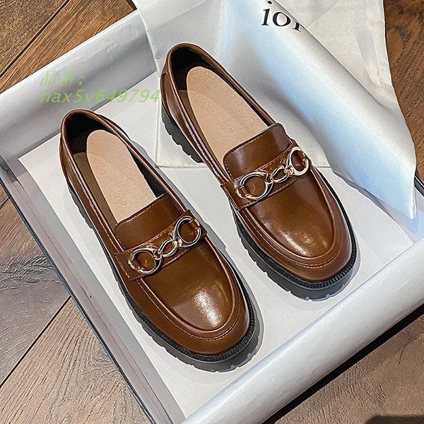 レディース 靴 パンプス ローファー 防水 美脚 大きいサイズ レトロ 歩きやすい 春秋 カジュアル 卒業式 通学 通勤 ファッション 学生 厚底 hax5v649794