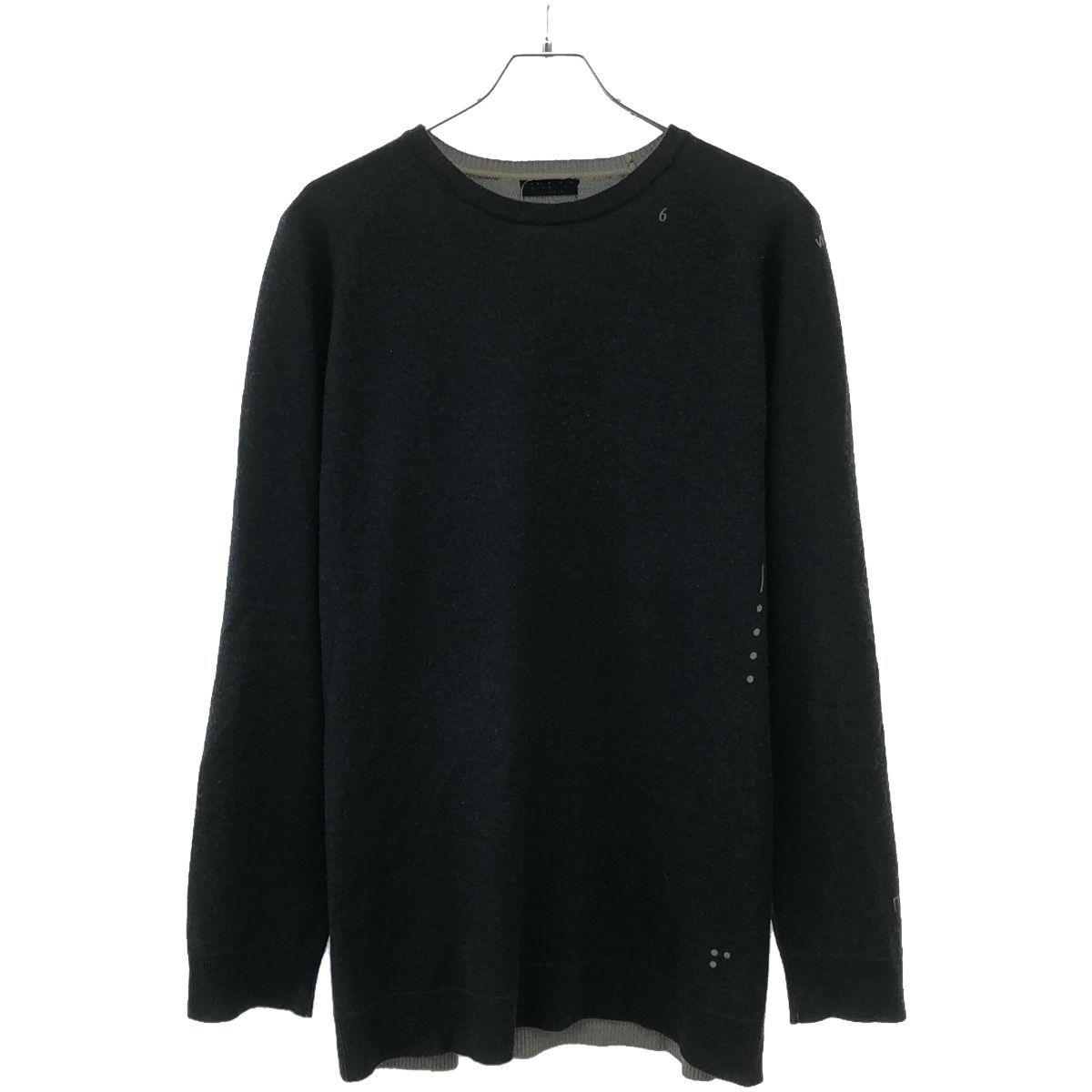 DEVOA デヴォア 18AW Knit long sleeve cashmere カシミヤニットセーター  チャコールグレー系 3