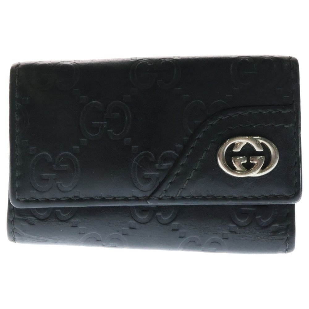 GUCCI グッチ GGロゴ レザーキーケース 181680 0959 ブラック