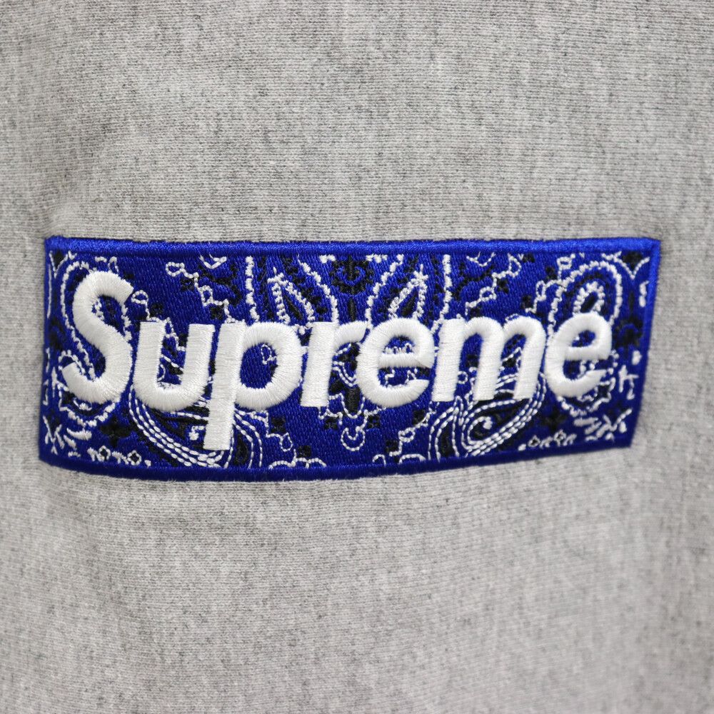 新品未使用 グレー Sサイズ 19AW Bandana Box Logo Hooded Sweatshirt 