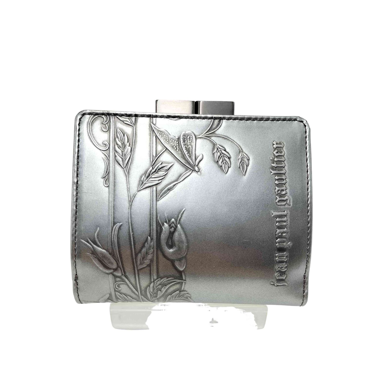 Jean Paul GAULTIER ニューローズ がま口財布 シルバー ジャンポールゴルチエ Jean Paul GAULTIER 薔薇 ニューローズ