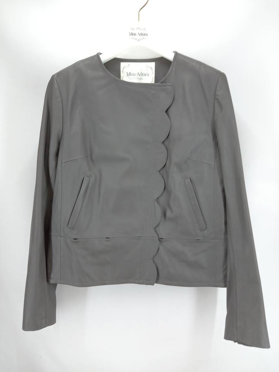 ☆miss adora ミスアドラ ファー付ラムレザージャケットフォックス