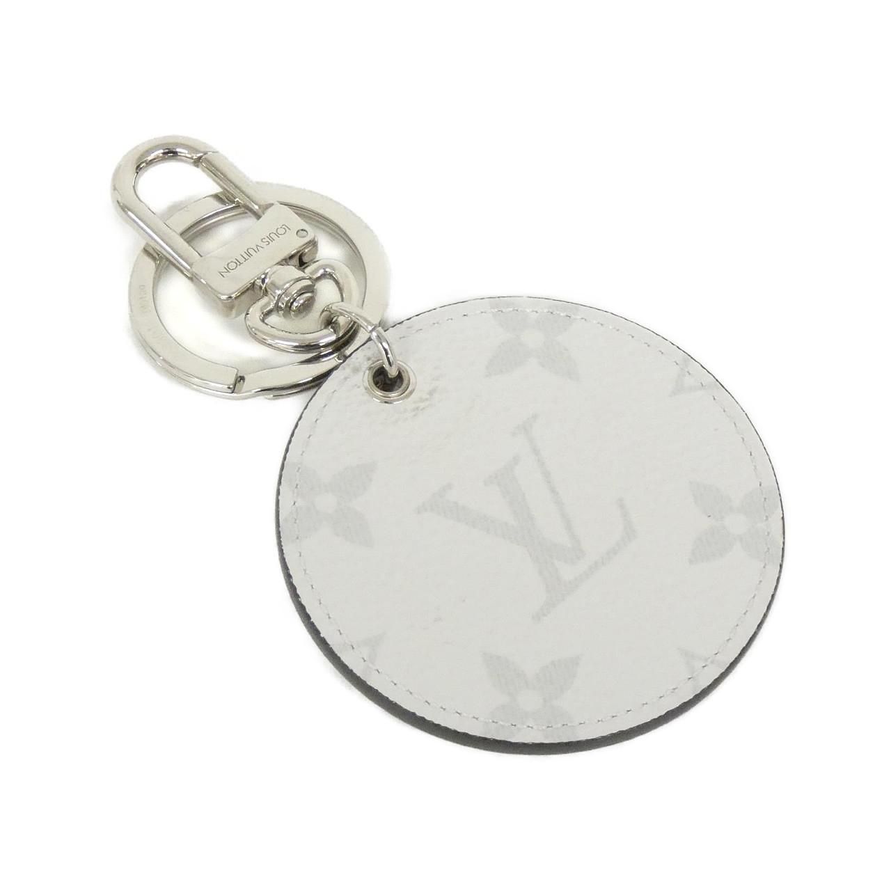 ルイヴィトン ホワイト モノグラム ロゴ ポルト クレ ラウンド