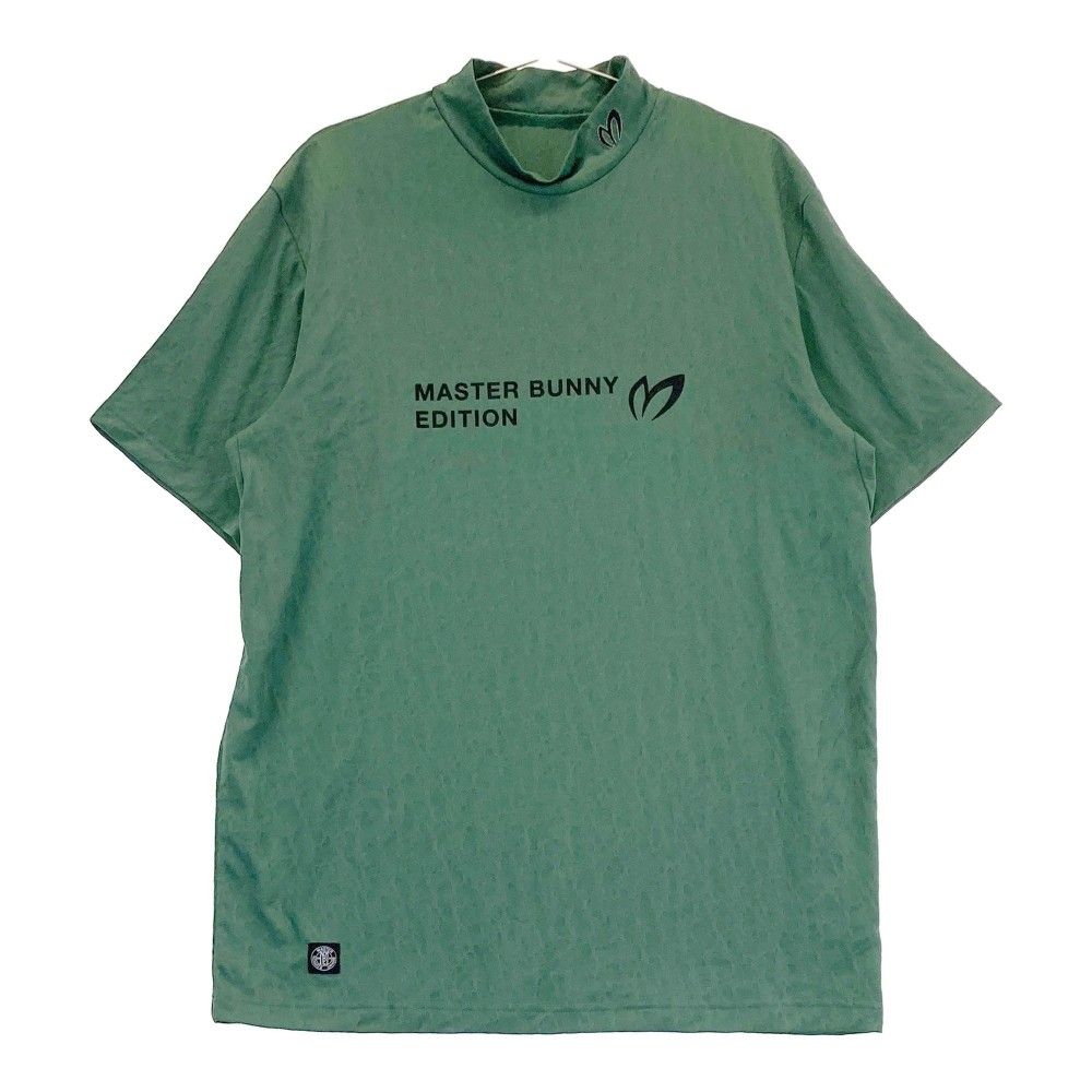 サイズ 6 MASTER BUNNY EDITION マスターバニーエディション 758-3267701 2025年モデル ハイネック 半袖Tシャツ 総柄 グリーン系 240101381763 ゴルフウェア メンズ ストスト