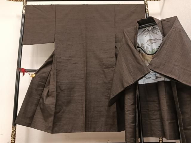 平和屋着物男性　紬　アンサンブル　色　正絹　逸品　AAAR7618ph