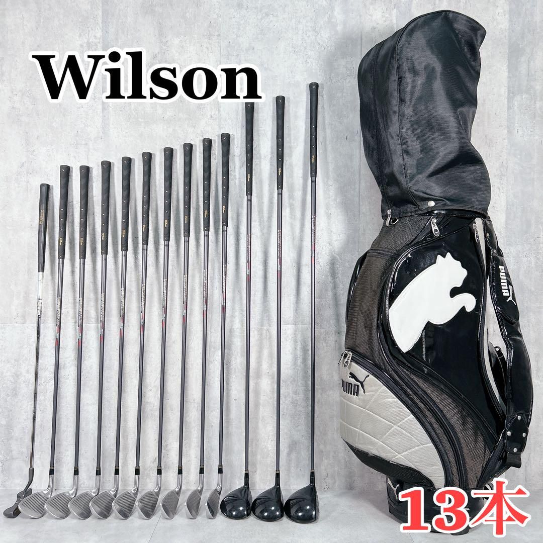 X614 Wilson 他 メンズ ゴルフ クラブ セット 14点 黒 プーマ - メルカリ