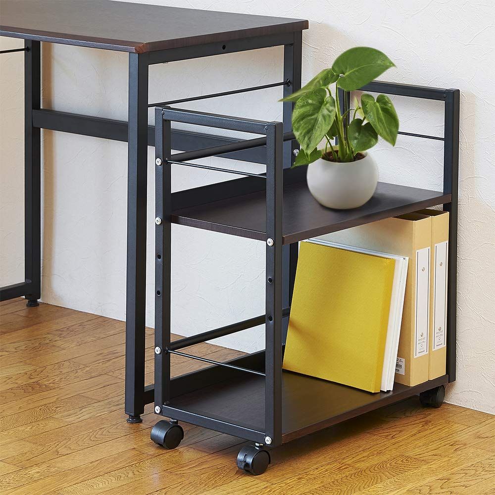  数量 ダーク木目 机下ワゴン キャスター付きラック ND-001 DM デスク下収納 デスクターナ ナカバヤシ その他 文房具 事務用品