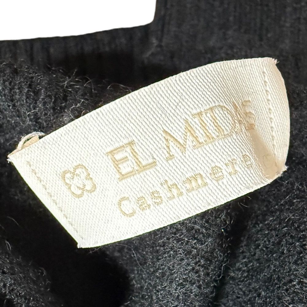 美品 EL MIDAS エルミダ カシミヤ100％ 長袖 タートルネック ニット プルオーバー セーター 40 ブラック レディース 古着 中古 USED 美品 EL MIDAS エルミダ カシミヤ100％ 長袖 タートルネック