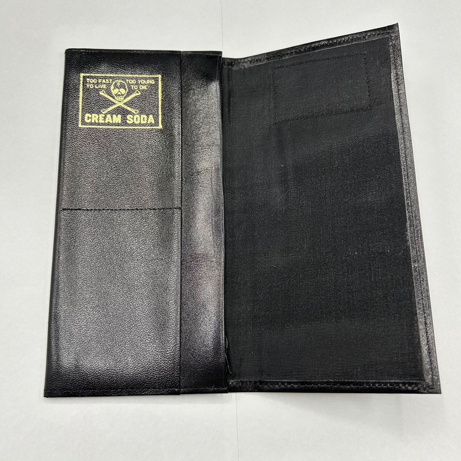 CREAM SODA クリームソーダ　長財布　黒　中古　スカル　難あり クリームソーダ スカル刺繍 長財布 黒 CREAM SODA 当時物 - メルカリ