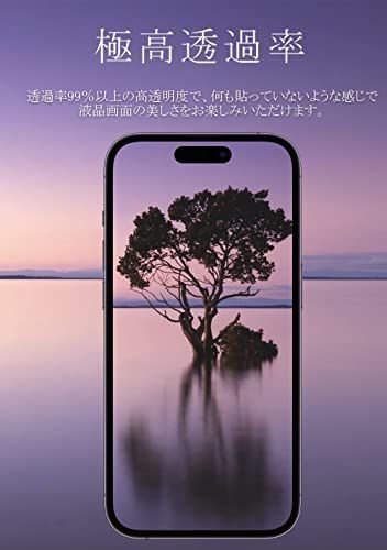 本日終了P2倍50%OFF ６ ohyes iPhone14 Pro 用 ガラスフィル き 6.1