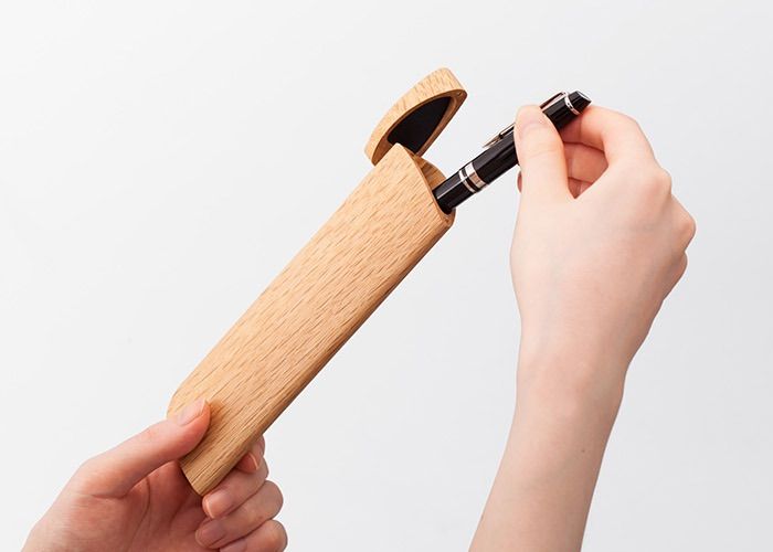 正規取扱店 木製ペンケース TANTO 拭き漆塗 オークヴィレッジ み