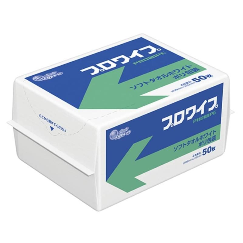プロワイプ ソフトタオル 405×315mm ホワイトポリバック |2-1621-02