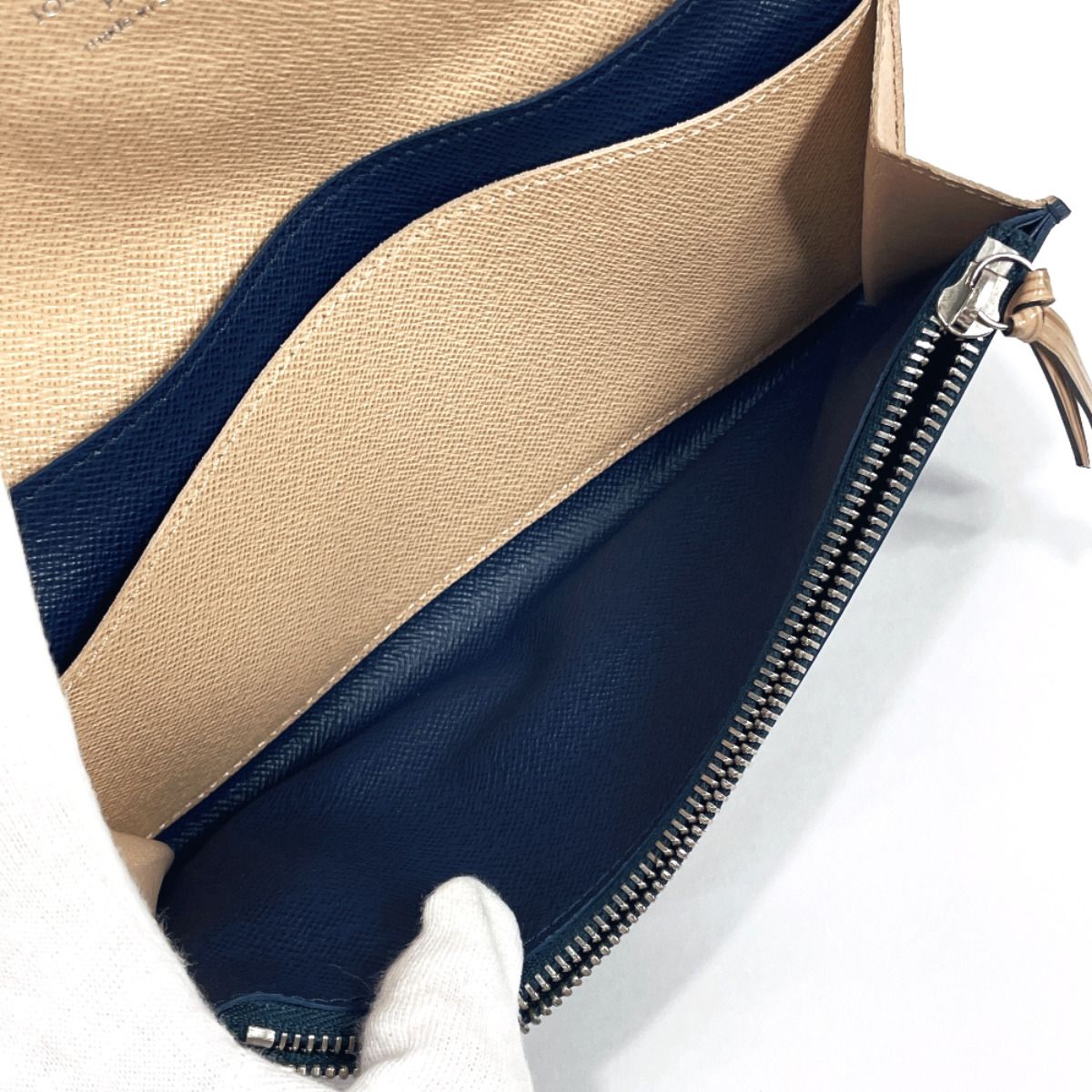 ルイヴィトン 長財布 ポルトフォイユ エミリー M60854 ネイビー - メルカリ