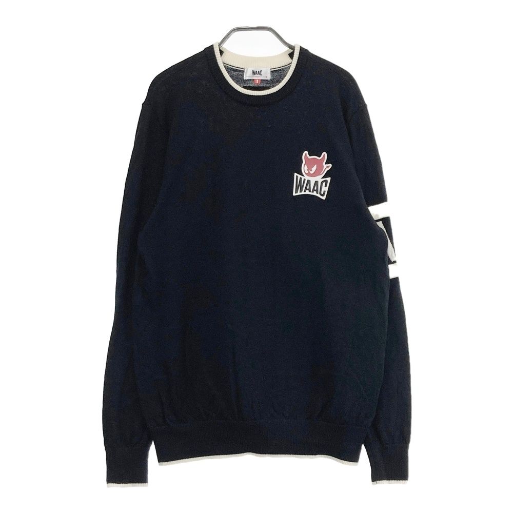 サイズ：3 WAAC ワック ウール ニットセーター ブラック系 [240101468830] ゴルフウェア メンズ ストスト