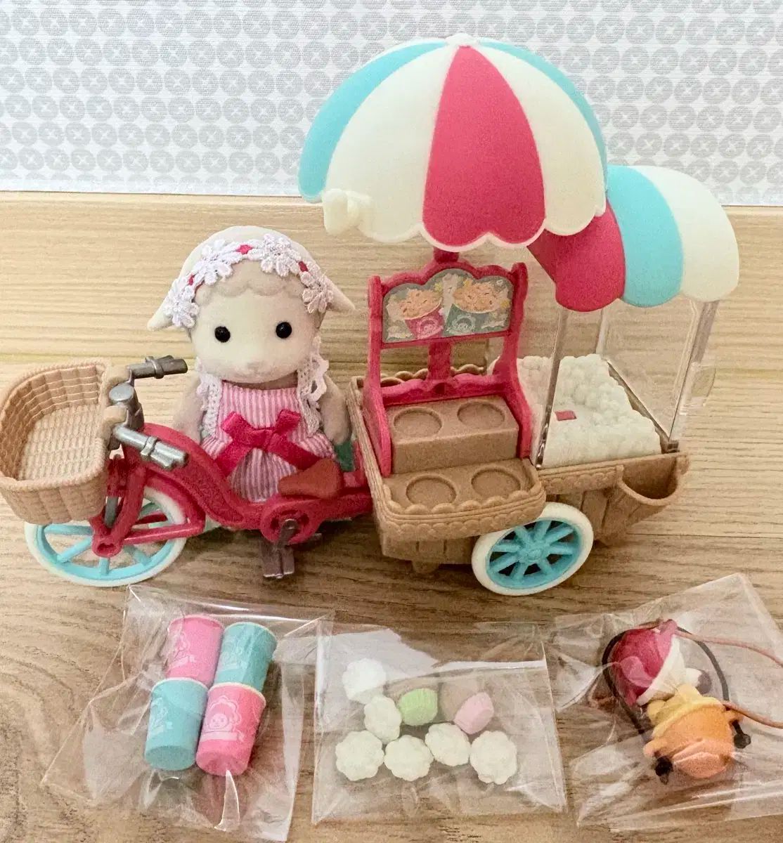 (状態良好) Sylvanian Families(シルバニアファミリー) ポップコーン 自転車