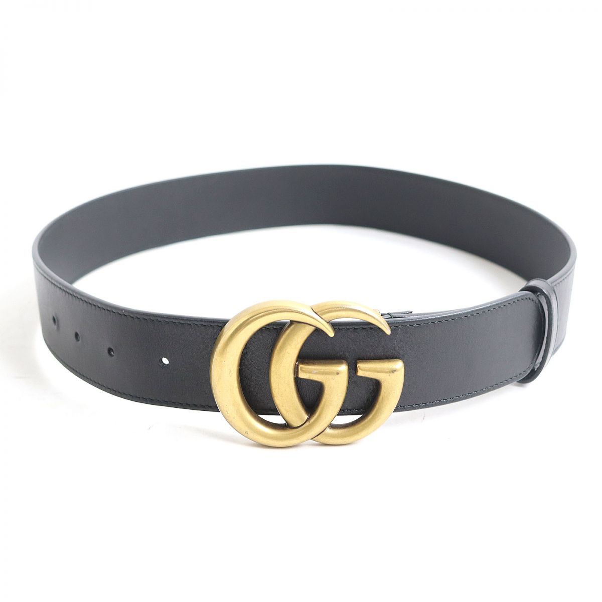 美品◇GUCCI グッチ 400593 ゴールドバックル GGマーモント ワイド