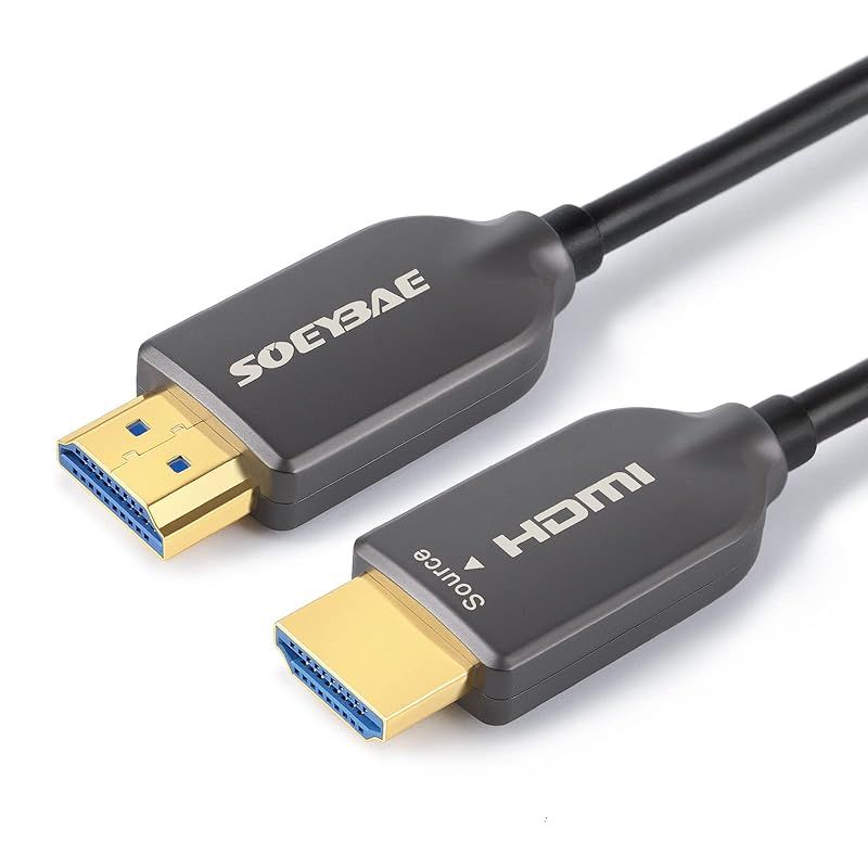 SOEYBAE 4K 光ファイバーHDMI ケーブル 100M HDMI2.0 ケーブル 4K 60Hz HDR|Ultra HD 4 4 4 HDCP2.2 19Gbps超高速伝送 1