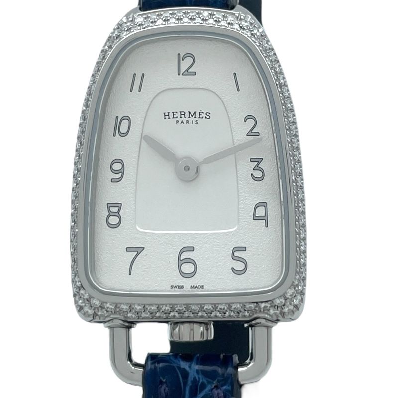 エルメス HERMES ギャロップ ドゥ エルメス GA1.130 ホワイト SS クオーツ レディース 腕時計